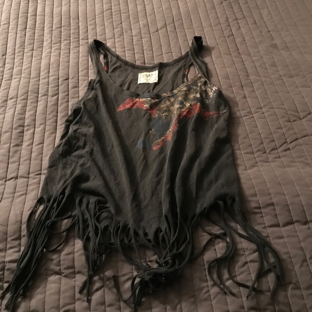 Lynrd skynrd fringe tank top shirt size small